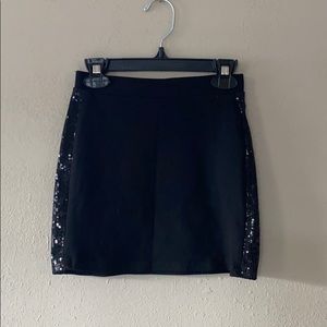black sequin skirt
